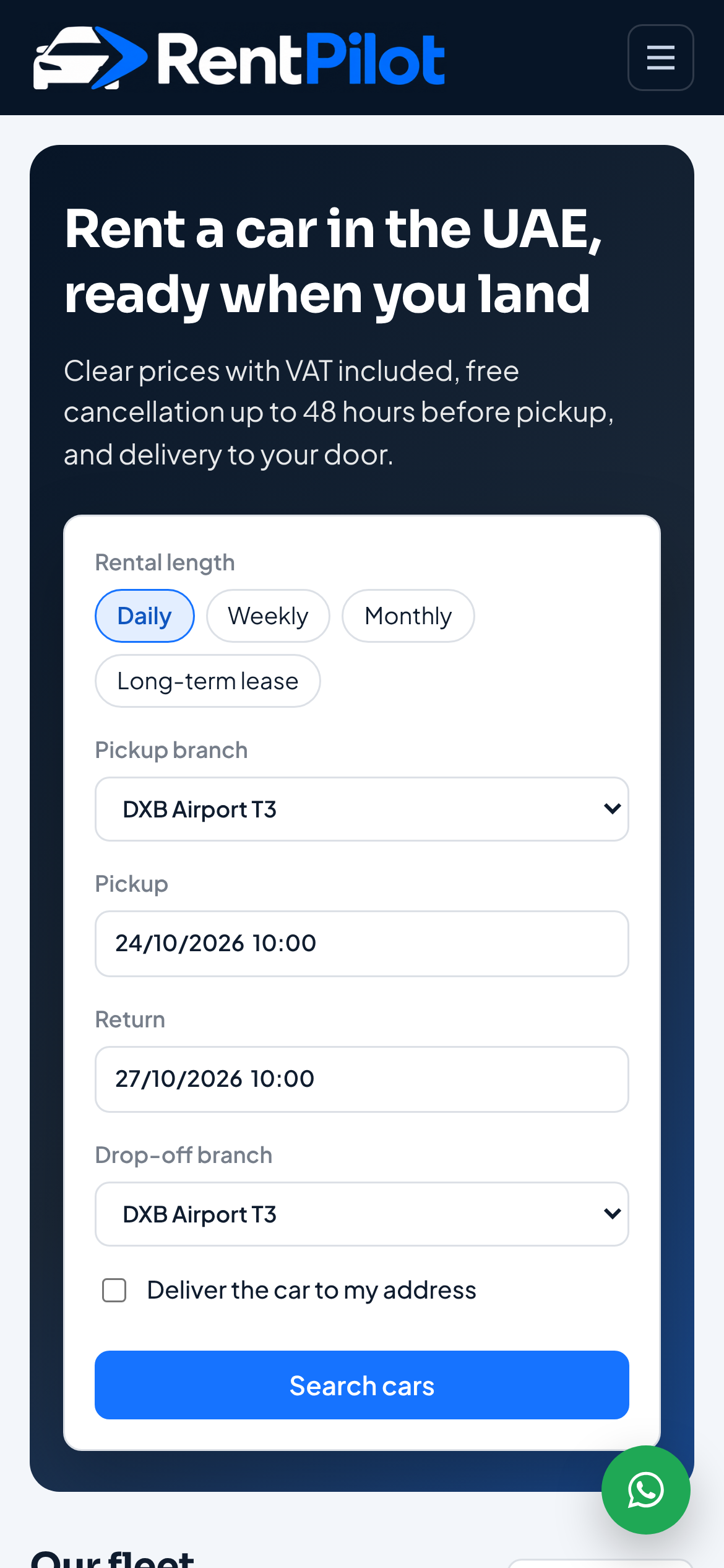 Booking on a phone