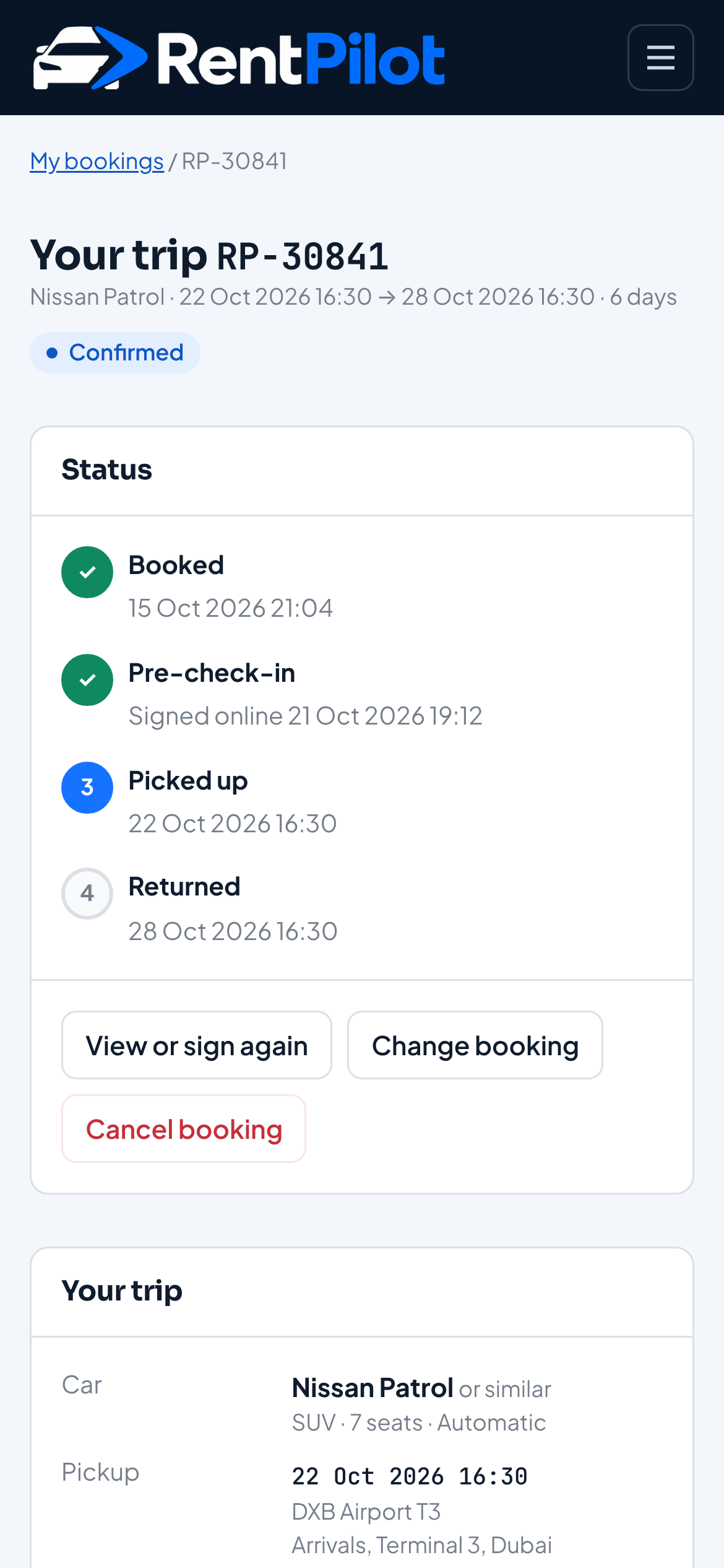 Check in online